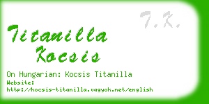 titanilla kocsis business card